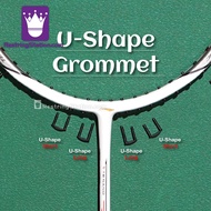 [Grommet] OEM 2 Holes Black U-Shape Grommet for Badminton Racket [2 Single Holes U-Shape]