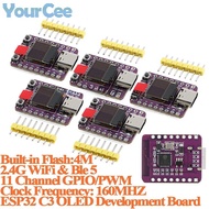 5pcs/1pc ESP32-C3 OLED Development Board ESPC3 0.42 inch LCD Display 2.4G WiFi Bluetooth-compatible 