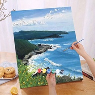 Framed Seascape Painting, 40*50cm DIY Acrylic Painting: Brighten Your Creative Life, Depict The Colo
