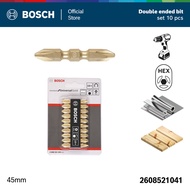 BOSCH ดอกไขควงสี่แฉก 2 หัว BOSCH ขนาด PH2 x 45 มม. (แพ็ก 10 ชิ้น) สีทอง รหัส 2608521041