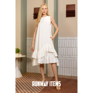 Runway Items | เดรสคอตตอลตัวสั้นระบาย