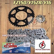 FZ150/Y15ZR/Y16 SPROCKET SET 428 RANTAI STT SPOKET DEPAN BELAKANG FZ-150/Y-15ZR/Y-16 "MOTOR ONESTORE