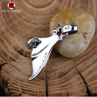 จี้ห้อยคอรูปปลาวาฬรูปหัวกะโหลก Bill Wall Wall ของร้านเงอะงะเงินแท้925สำหรับผู้ชาย bwl จี้เดี่ยวทำมือ