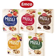 Emco Musli Cereals CrunchyBlueberries&Raspberries/Chocolate&Hazelnut/Hazelnut/Strawberries&Almond/Tr