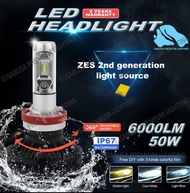 Lampu Headlamp Headlight Utama LED Mobil Zes Chip Original Super Terang H4 H11 Toyota Daihatsu Honda