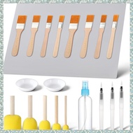 [h5bl3j6wj.ph] 20 Pack Decoupage Tool Silicone Table Mat,Foam Brushes, Decoupage Brushes Water Pens,