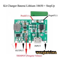 J5019 Modul 2in1 Charger Baterai Lion 18650 TP4056 + Step up Regulator Adjustable Boost 2A