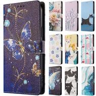 For Tenco P33 Plus Flip Case for Tecno B1F B1P F1 F2 KA7 KB7 KB8 KD7 LA7 Cases Cute Cat Butterfly Le