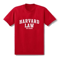 Áo Thun Cotton Mùa Hè Mới Harvard Law School Tay Ngắn in Họa Tiết Thường Ngày Thoáng Khí Thoải Mái C