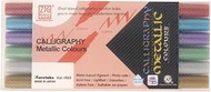 Kuretake MS-8400/6V ZIG MS Calligraphy Water-Based Pen, Metallic Colors, 6 Colors