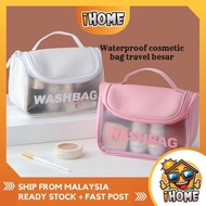 iHOME 2346 Multifunctional Transparent Travel Cosmetic Bag Hanging Toiletry Beg Kosmetik