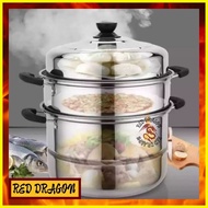 ◩ ☜ ◮ Stainless Steel 3 Layer Steamer Cooking pots Cooking Pan Kitchen Pot Siomai Steamer Siopao St