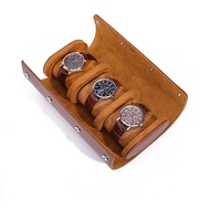 Embers Leather Watch Roll 1 2 3 ช่องหรูหราของแท้กล่องเก็บนาฬิกากระเป๋าเดินทางนาฬิกากรณีของขวัญกล่องน
