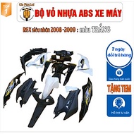 [TẶNG TEM]Bộ vỏ nhựa dàn áo màu TRẮNG gắn xe wave RSX SIÊU NHÂN( MỚI ) -RSX 100 đời 2008 đến 2009 - nhựa cao cấp loại 1