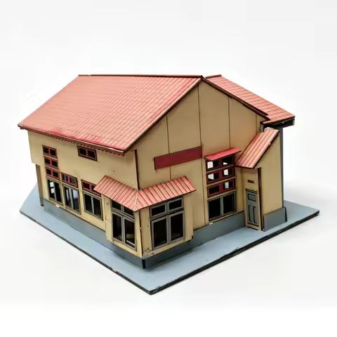 Assembly Architectural model sand table building Railway Train Bus Station diorama Scale model kit 1