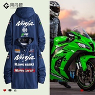 Kawasaki Motorcycle Hooded Top Cycling Lovers Heavy Racing Jacket