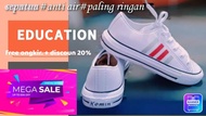 terbaru#Sepatu Tali Karet Putih Komin K-065-1P