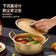 Korean Style Yellow an Aluminum Pot Instant Hot Household Double-Ear Instant Noodle Soup Pot Bibimbap Cold Mixed Ramen S