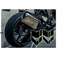 FOR ninja 400 ZX4R Z900 Motorcycle Reflective Wheel Rim Stripe Decal Sticker Front Rear Decal Full S