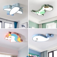 Spot goods! LED Ceiling Lights Children's Room Lights Nordic Cartoon Lights Boys and Girls Bedroom Lights Warm Creative Eye Protection Daughter LED Ceiling Lights