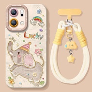 oppo reno 12 casing oppo reno 12 pro 5g casing Oil Painting Elephant Suitable for oppoReno14 Phone C