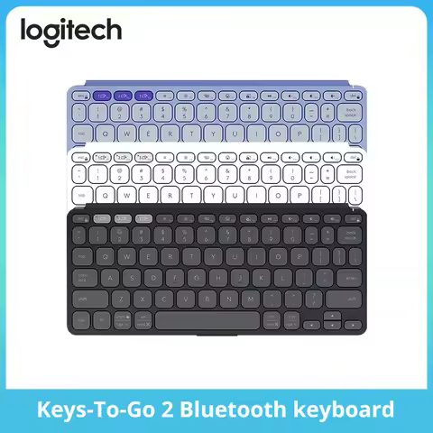 Logitech Keys-to-Go 2 - Portable Bluetooth Tablet Keyboard with Built-in Case, Thin Wireless Keyboar