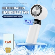 USB Portable Electric Fan 3 Modes USB Type-C Rechargeable Summer Refrigeration Neck Mini Desktop Handheld Fan With Gift Box