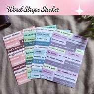 Word Strips Sticker Word Sticker/ English Sticker/ quotes Sticker/
