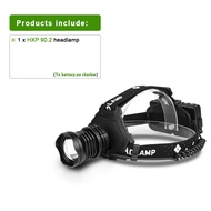 Super Bright XHP 90.3 Headlight Led Head Flashlight Rechargeable Head Flashlight 90 Degree Adjustmen
