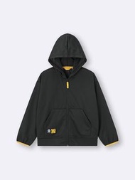 全新 GU x Pokemon 休閒 連帽 拉鏈 外套 寵物小精靈 寶可夢 比卡超 簡約風褸 黑色 男裝 女裝 童裝 160cm