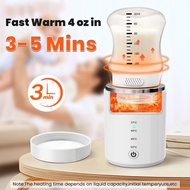 Portable Wireless Bottle Warmer 3 Min Fast Heating with 2 Adapters for Breastmilk Accurate Temperatu