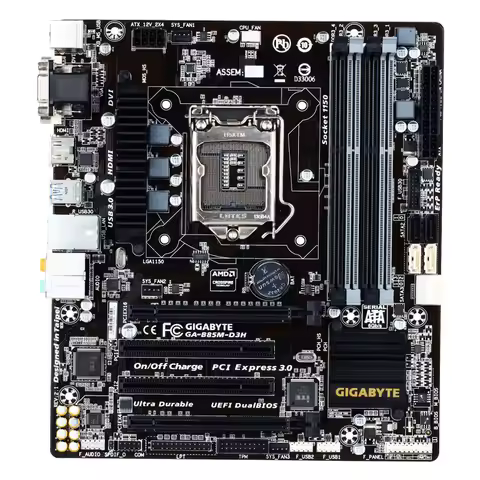 Used GIGABYTE GA-B85M-D3H Desktop Motherboard B85 Socket LGA 1150 i7 i5 i3 DDR3 32G SATA3 USB3.0 Mic