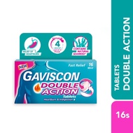Gaviscon Double Action Tablet (250mg x 16's) - Fast Relief Heartburn / Indigestion / Acid Reflux / A