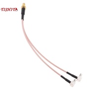[tishita] 19CM Antenna Extension SMA FEMALE JACK TO Y TYPE 2 X TS9 MALE PLUG Connector