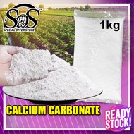 1KG Calcium Carbonate 碳酸钙 石灰粉 Chalk CaCO3 Food Cosmetics Agro Grade Agriculture Lime Kapur Sirih