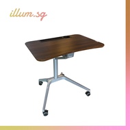 illum XK1 Ergonomic Mobile Office Desk/Table with Adjustable Height Sit-Stand, Mobile Laptop Compute