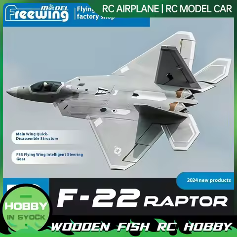 Freewing 70mm F-22 Raptor Single Engine Jet Fighter Rc Plane Assembly Fixed Wing Model Raptor Fighte