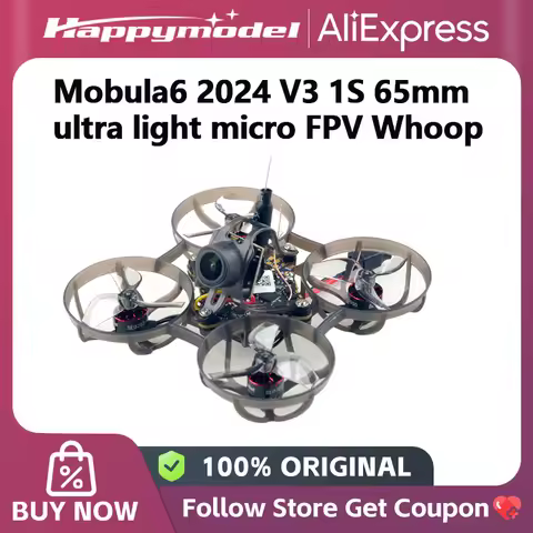 HappyModel Mobula6 2024 V3 1S 65mm ultra light micro FPV Whoop For SE0702 KV28000 brushless motor FP