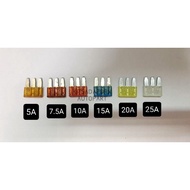 Mini Plug Fuse 3 Pin (Micro3 Fuse) 5A-25A