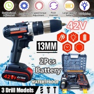 mesin bor set mata tanpa kabel 20v bor baterai cordless drill UCHIHA