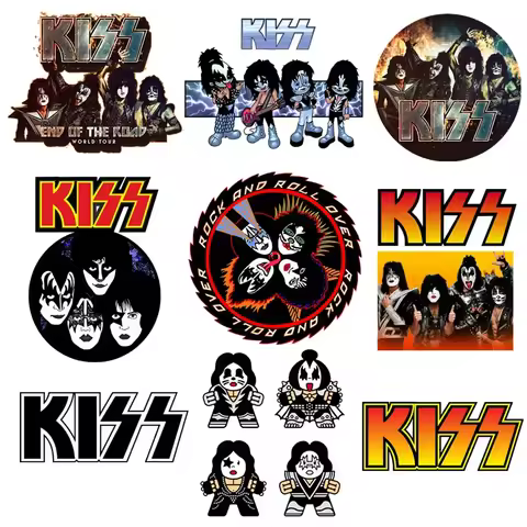 2PCS Stormtrooper Fans Kiss Rock Band Patches for Clothes Heat Thermal Transfer Stickers DIY Women's