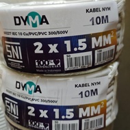 NYM SINGLE WIREkabel listrik 2X1.5 10M 15M 10 METERS 15 METERS