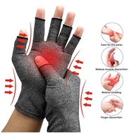 Therapy Glove Open Finger Thumb Half Finger Gloves Wrist Support Sarung Tangan Terapi