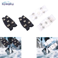 [vsrhkq] Crampons Ice Cleats Slip on Footwear Gripper Spike with 5 Steel Spike Grips Snow