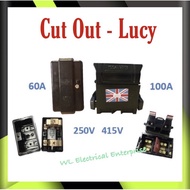 #LUCY 60A 100A 250V / 415V #Cut Out Unit With Fuse [TNB]