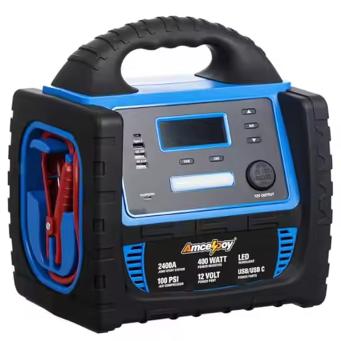 2400A Car Battery Jump Starter and Portable Power Station Starts 8.0L Gas and 8.0L Diesel 6-in-1 Jum