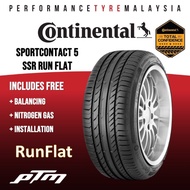 17 18 19 inch Continental Sport Contact 5 CSC5 SSR Run Flat Tyre (FREE INSTALLATION/DELIVERY) Rft Runflat