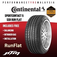 17 18 19 inch Continental Sport Contact 5 CSC5 SSR Run Flat Tyre (FREE INSTALLATION/DELIVERY) Rft Ru