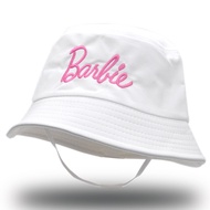 Kids 2 - 8 yrs old Barbie Girls Embroidery Bucket Hat Cotton Hats Fisherman Sunscreen Visor Beach Fl