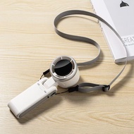 N607 Foldable Handheld Fan Turbo High Speed Quiet Strong Wind usb Charging Hanging Neck Small Fan